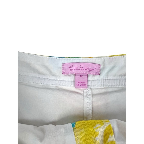 Lilly Pulitzer Colette Skort Sunglow Yellow Floral Scallop Edge Size 12 - Picture 6 of 8